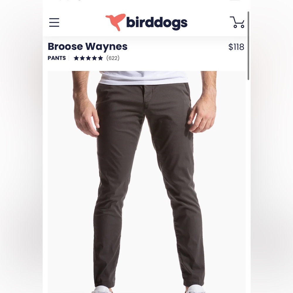 Birddog Khakis Dark Charcoal